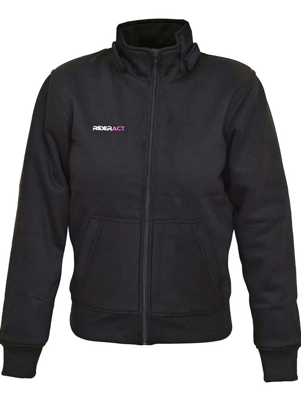 RIDERACT® Motorcycle black Hoodie Women's Armored Protective Riding Hoodie